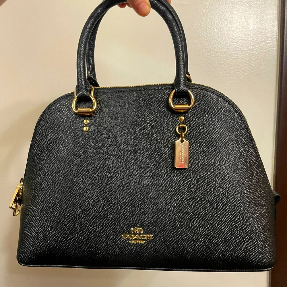 Beautiful Black and Gold Coach Bag Crossbody - Picture 1 of 11